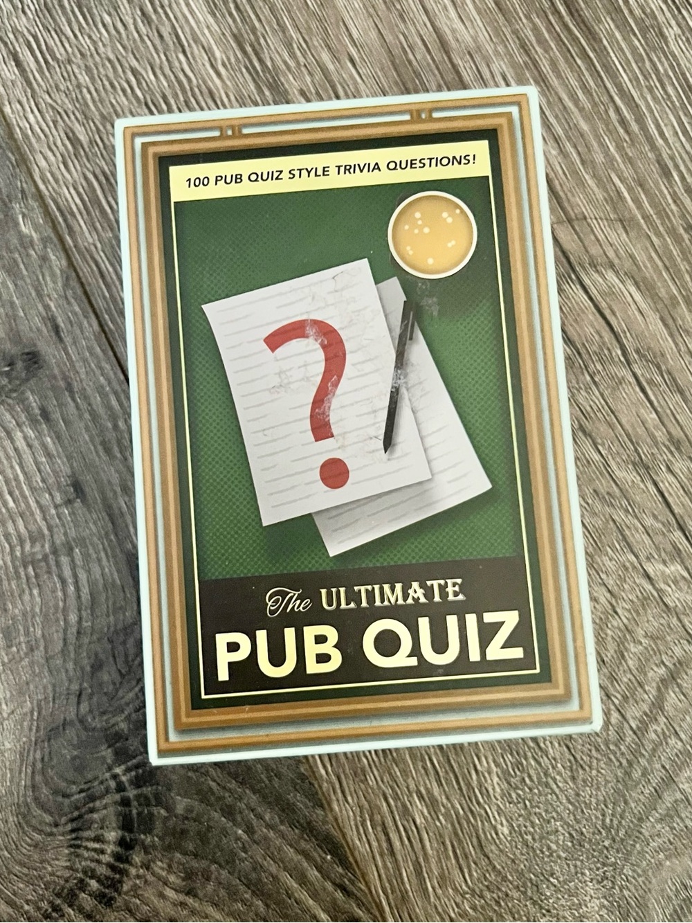 The Ultimate Pub Quiz Card Game - Green & Gold Trivia Deck